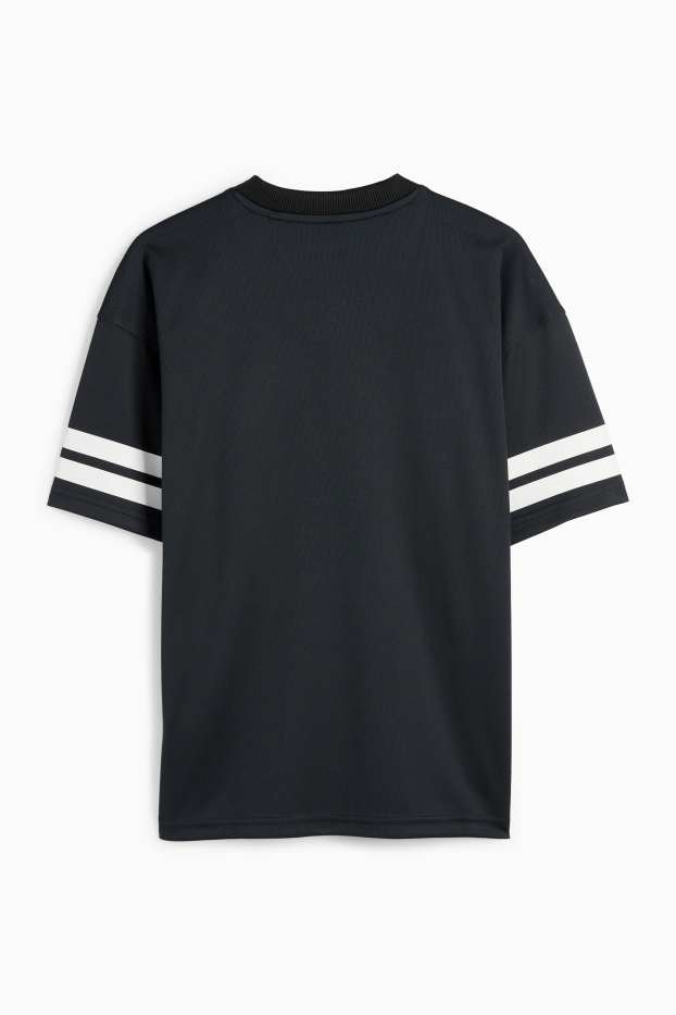 Children Boys - Football - short sleeve T-shirt - black