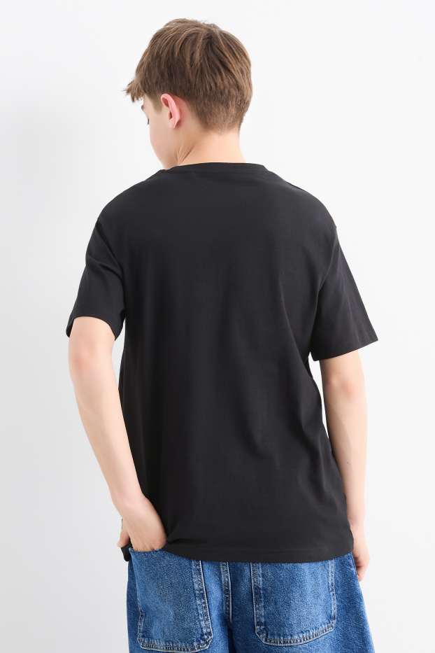 Kinder Buben - Minecraft - Kurzarmshirt - schwarz