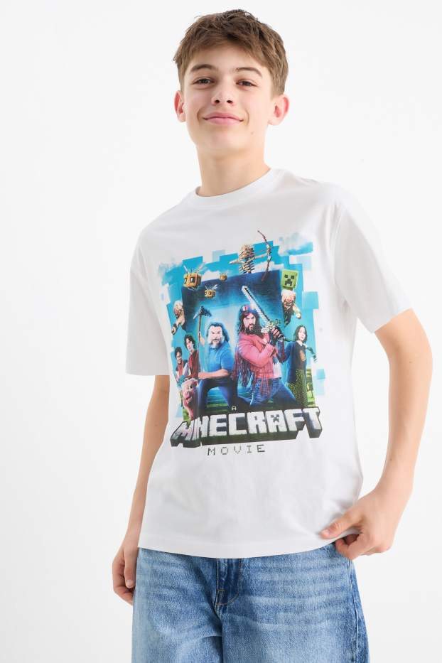 Enfants garçons - Minecraft - T-shirt - blanc