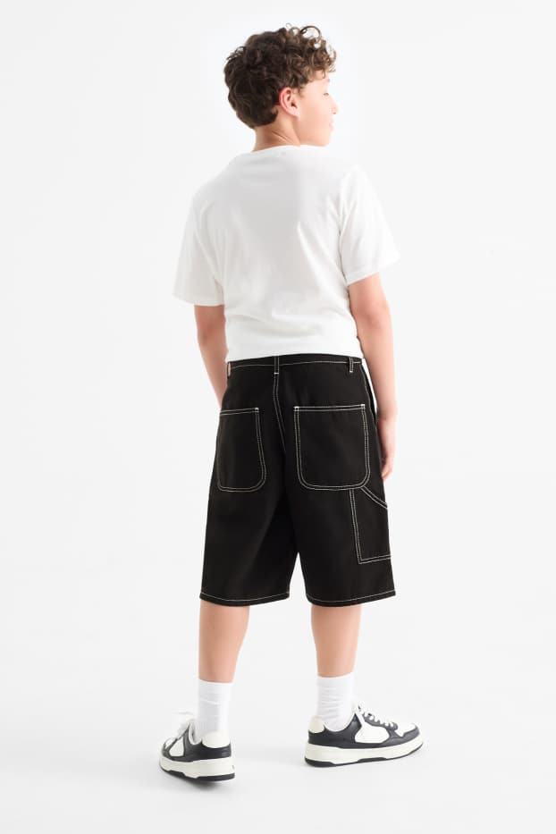 Copii - Băieți - Bermude de blugi - negru