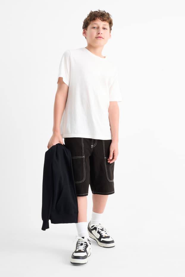 Copii - Băieți - Bermude de blugi - negru