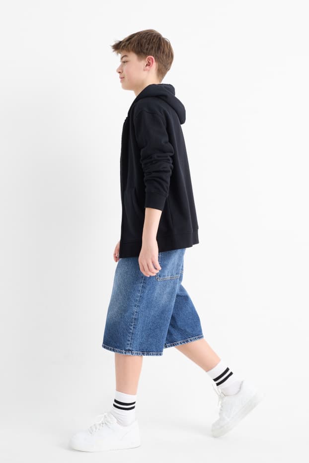 Kinderen: jongens - Bermuda van spijkerstof - jeansblauw