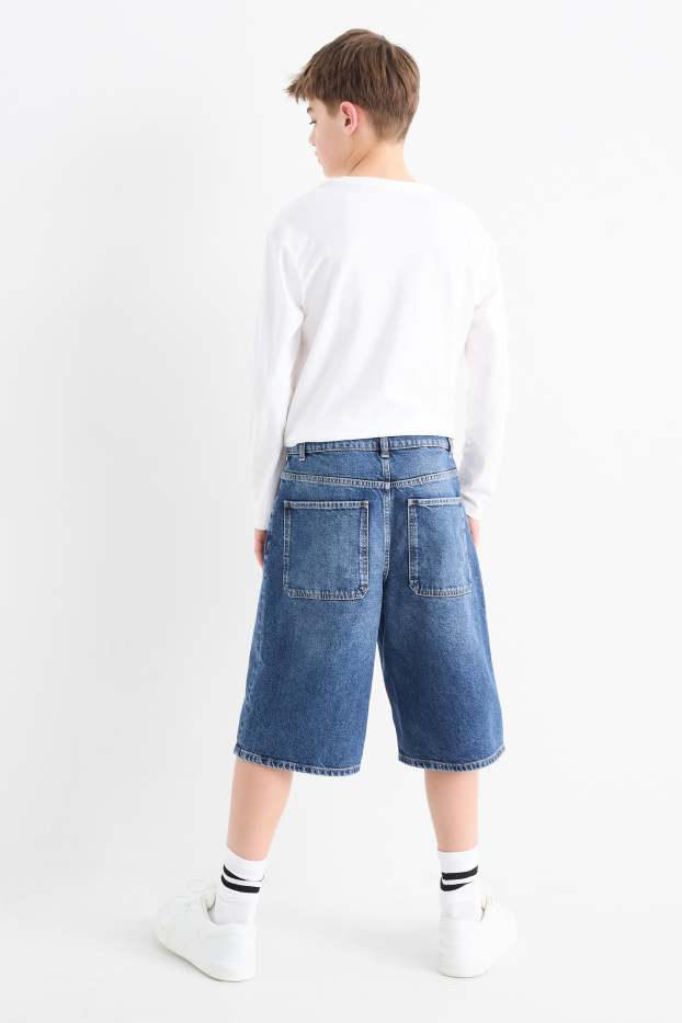 Kinderen: jongens - Bermuda van spijkerstof - jeansblauw