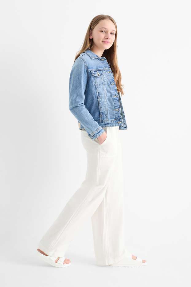 Enfants filles - Pantalon de toile - blanc crème