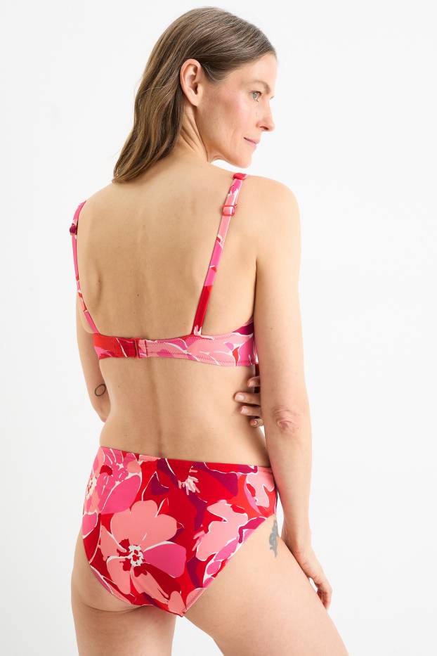 Dames - Bikinitop - voorgevormd - LYCRA® XTRA LIFE™ - gebloemd - rood