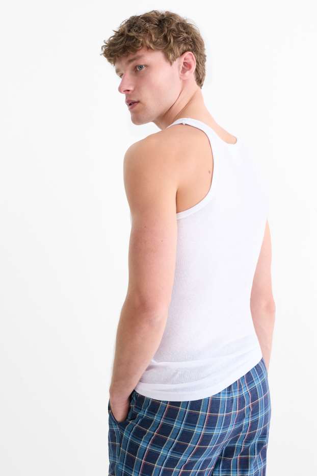 Herren - Multipack 5er - Unterhemd - Feinripp - weiß