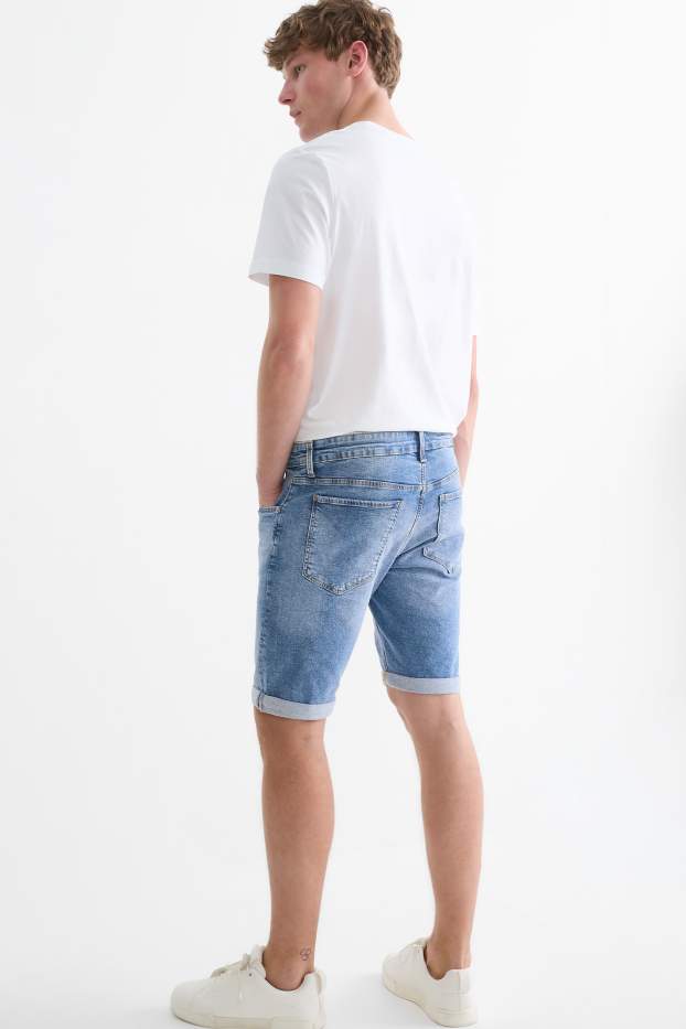 Herren - Jeans-Shorts - LYCRA® - jeansblau