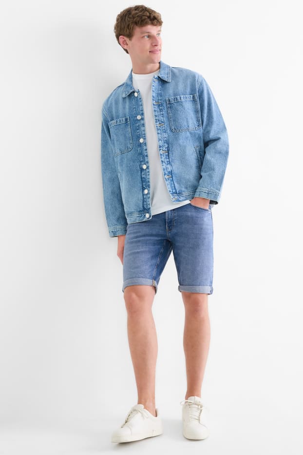 Herren - Jeans-Shorts - LYCRA® - jeansblau