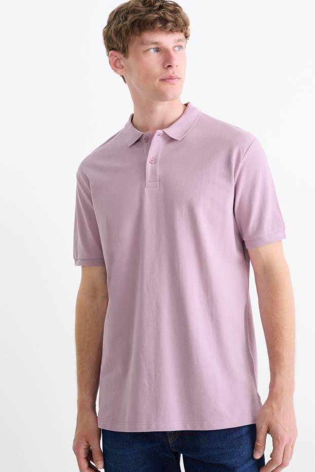 Herren - Poloshirt - hellviolett