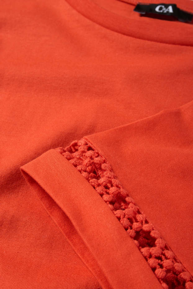 Damen - T-Shirt - dunkelorange