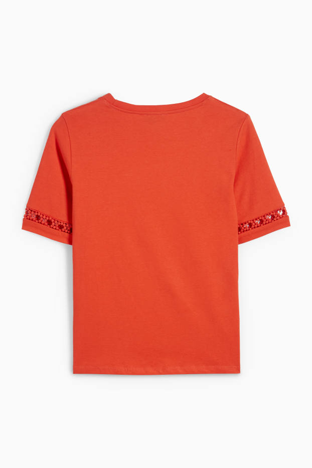 Damen - T-Shirt - dunkelorange