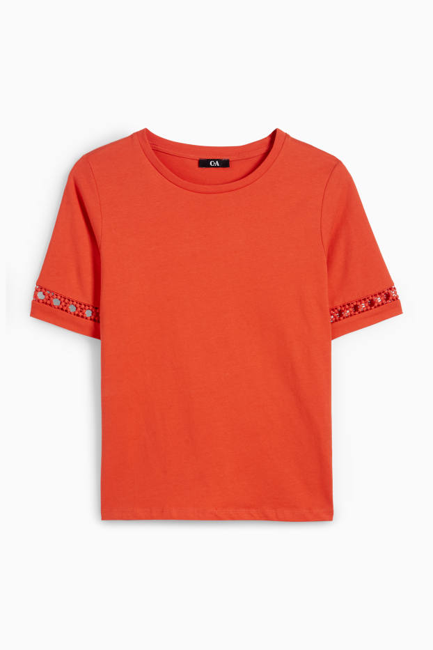 Damen - T-Shirt - dunkelorange
