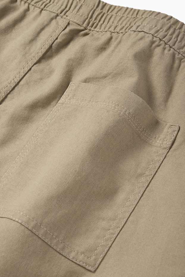 Uomo - Shorts con componente di lino - beige