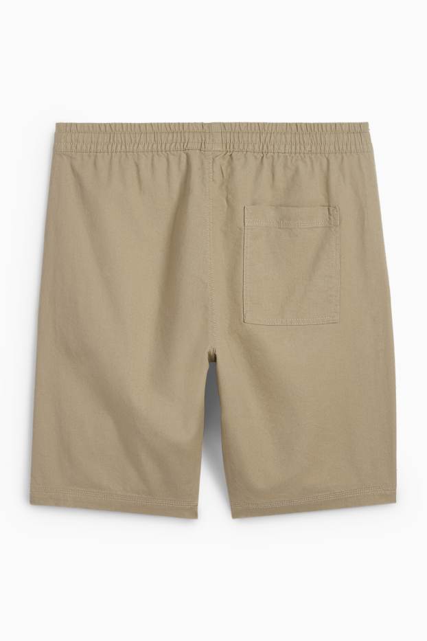 Uomo - Shorts con componente di lino - beige