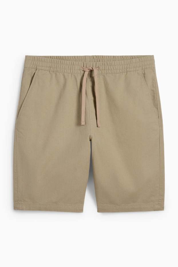 Uomo - Shorts con componente di lino - beige