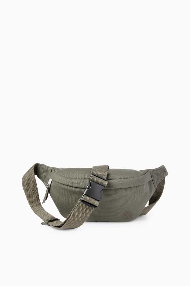 Hommes - Sac banane - gris foncé