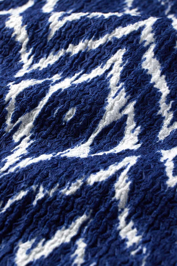 Children Girls - Jersey trousers - patterned - textured - dark blue