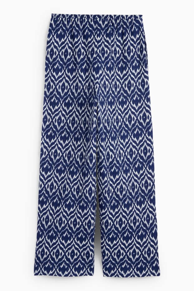Children Girls - Jersey trousers - patterned - textured - dark blue