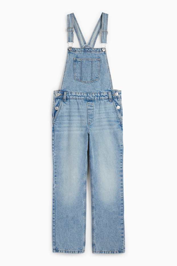 Copii - Fete - Salopetă din denim - denim-albastru deschis