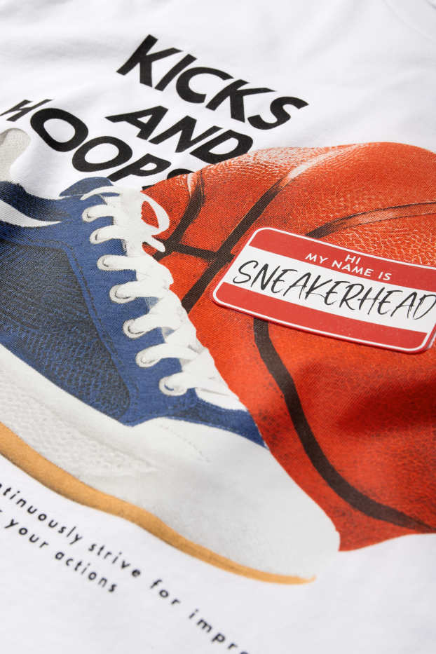 Copii - Băieți - Baschet - set - tricou cu mânecă scurtă și pantaloni scurți - 2 piese - negru / alb