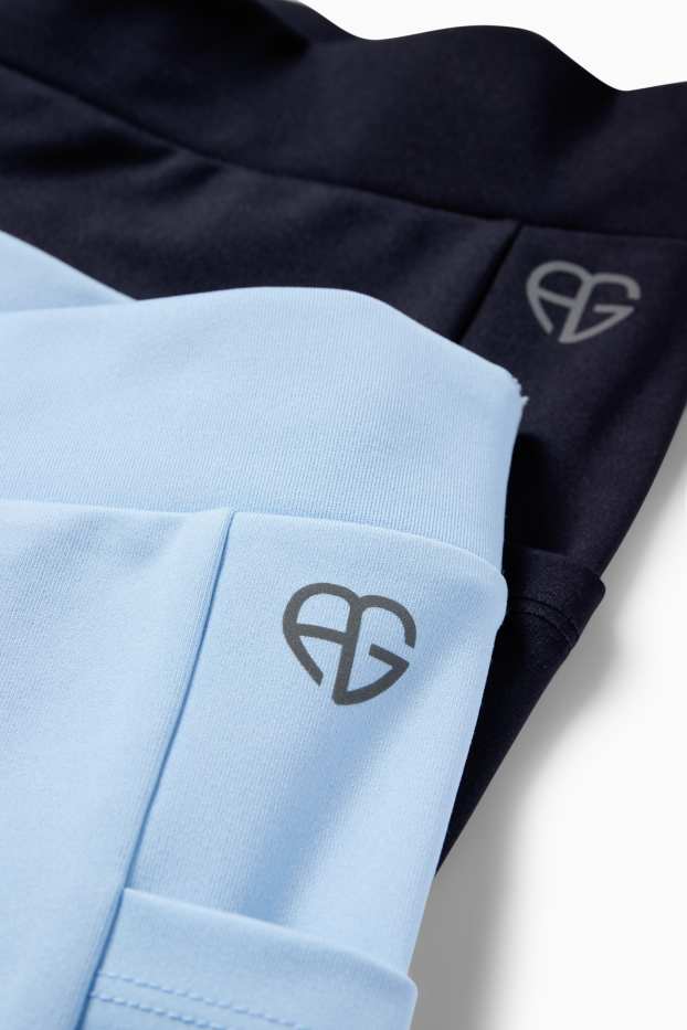 Enfants filles - Lot de 2 - cyclistes - bleu clair