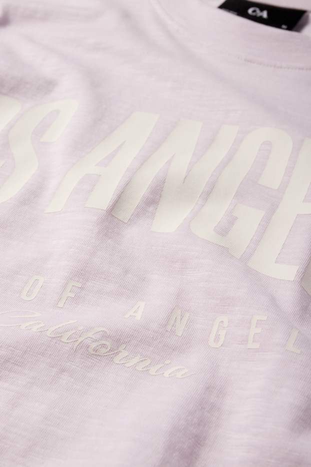 Pánské - Tričko - regular fit - světle fialová