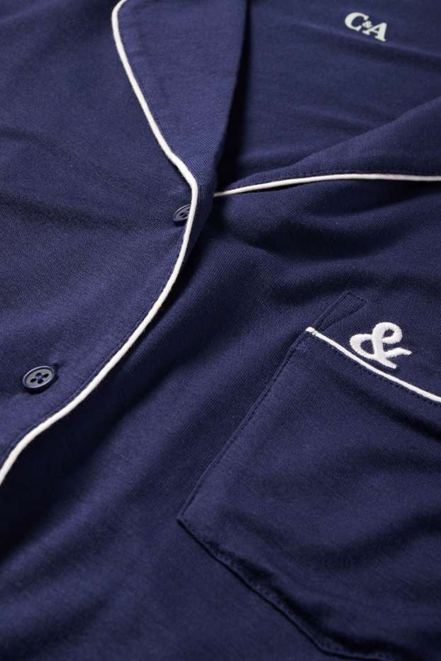 Femmes - Pyjama en viscose - bleu foncé