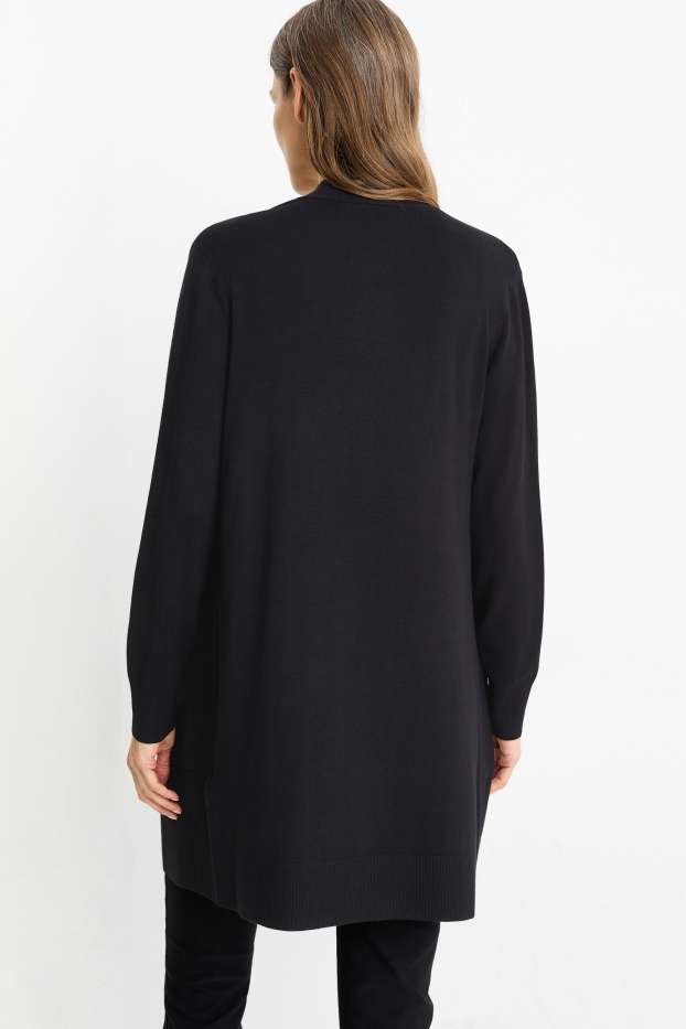 Femmes - Gilet long en maille - noir