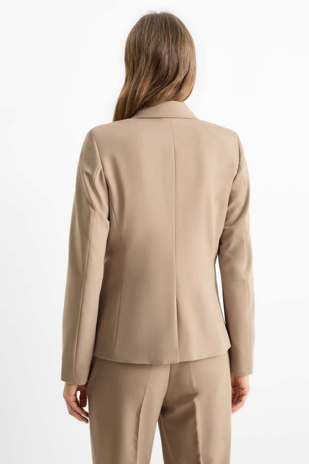 Damen - Business-Blazer - tailliert - taupe