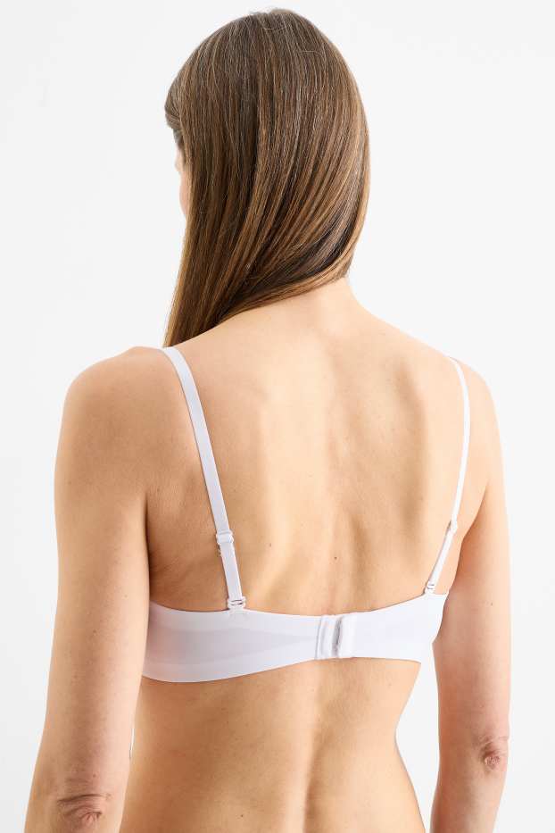 Damen - BH mit Bügel - BALCONETTE - wattiert - LYCRA® - weiß