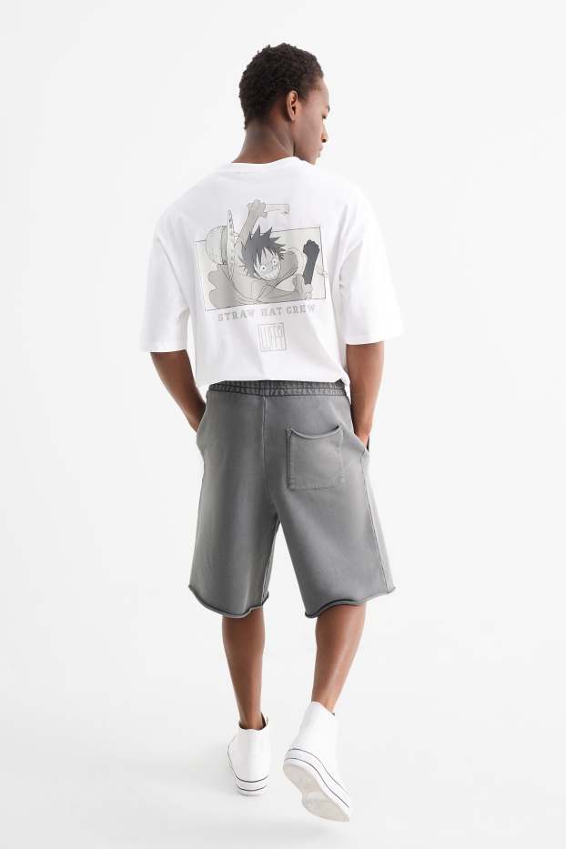 Uomo - Shorts di felpa - grigio