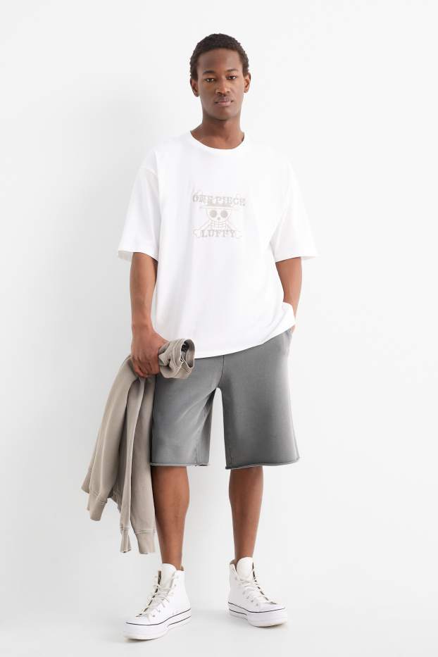 Uomo - Shorts di felpa - grigio
