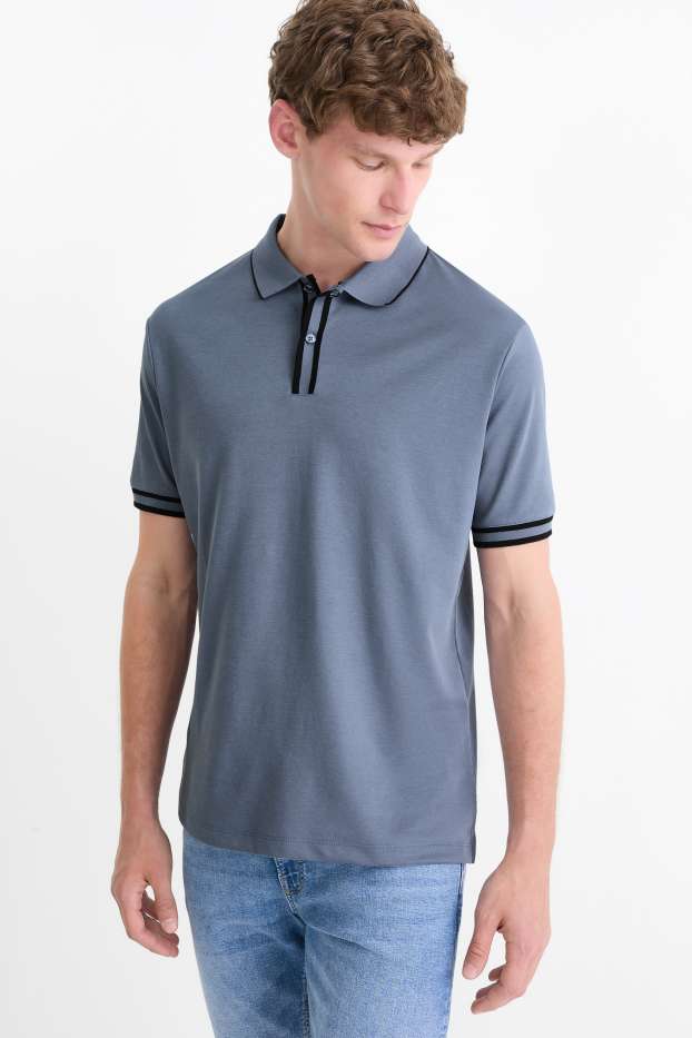 Pánské - Polokošile - modrá