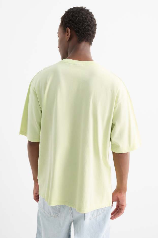 Uomo - T-shirt - oversize - verde menta