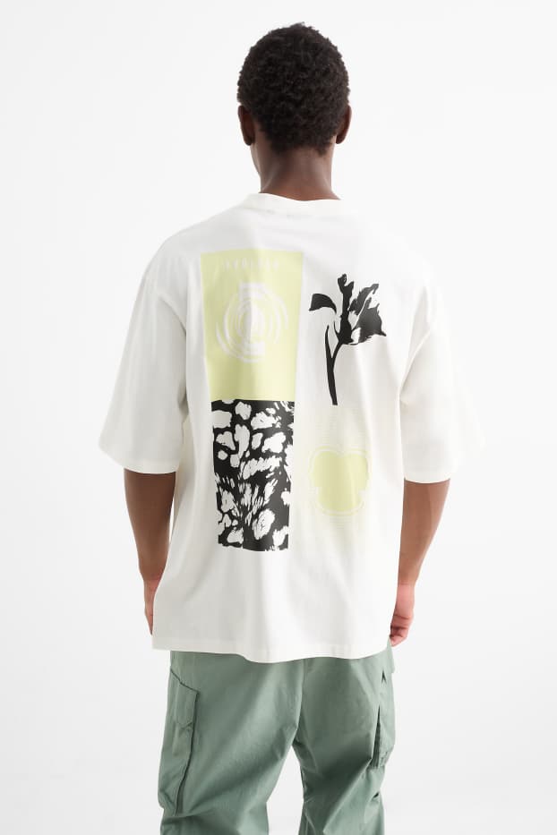 Home - Samarreta de màniga curta - oversized - blanc