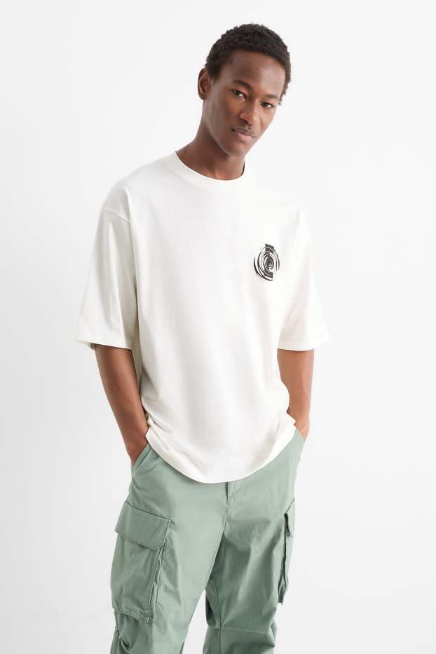 Home - Samarreta de màniga curta - oversized - blanc