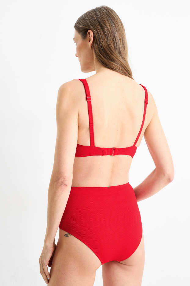 Damen - Bikini-Hose - High Waist - LYCRA® XTRA LIFE™ - rot