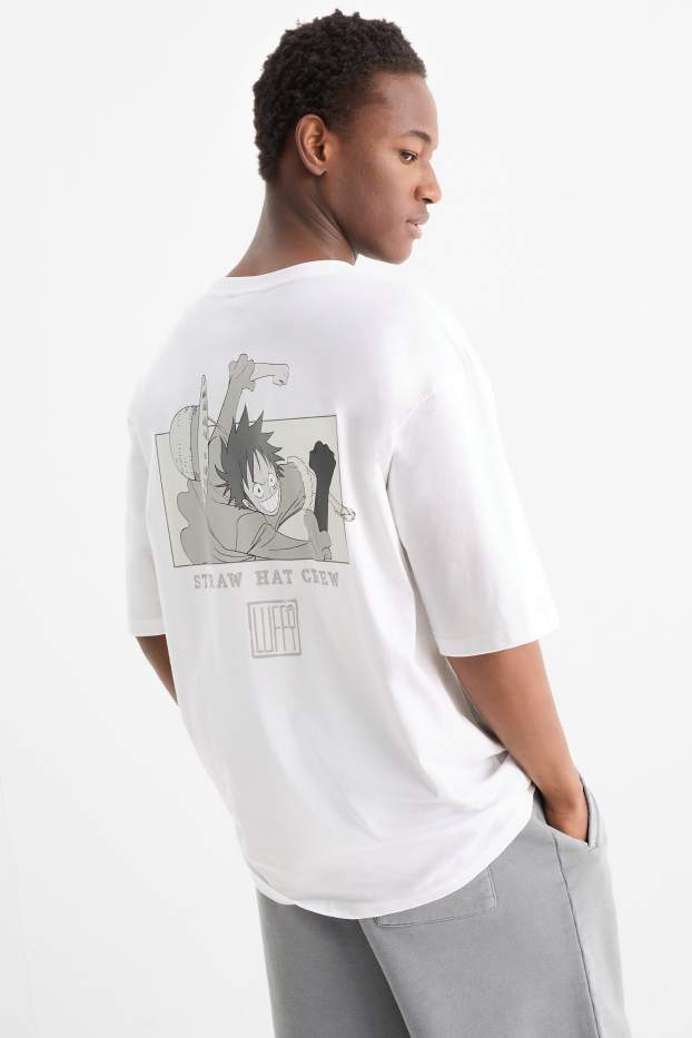 Herren - T-Shirt - Oversized - One Piece - weiß