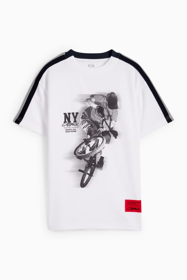 Bambini - T-shirt sportiva - BMX - bianco crema
