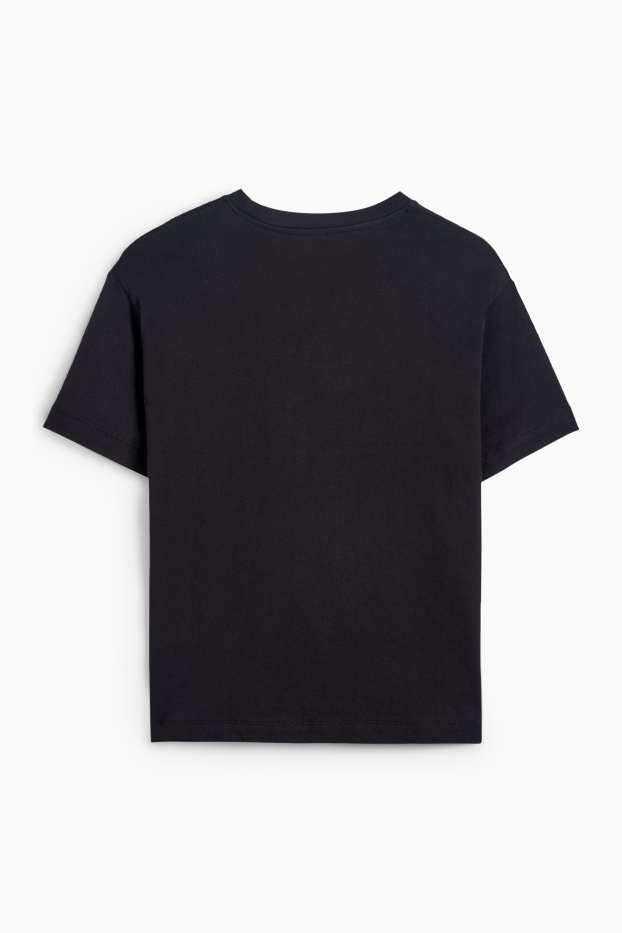 Damen - T-Shirt - Relaxed Fit - schwarz