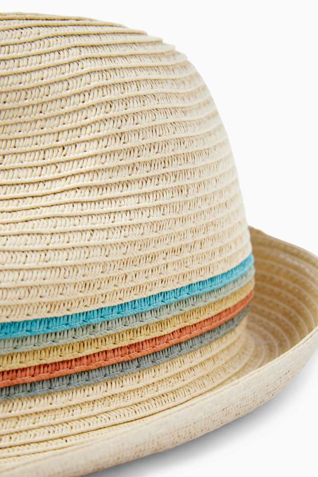 Heren - Strohoed - beige