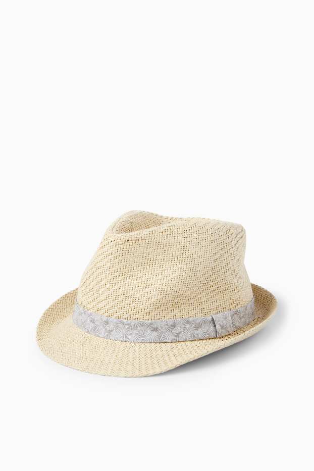 Baby: jongens - Strohoed - licht beige