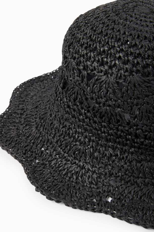 Donna - Cappello di paglia - nero