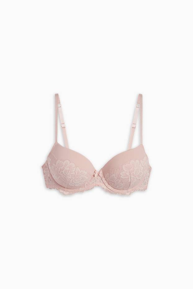 Dames - BH met beugels - FULL COVERAGE - voorgevormd - roze