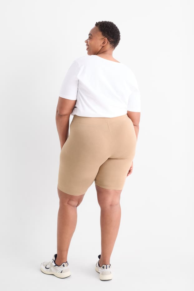 Dámské - Multipack 2 ks - cyklistické šortky - modrá/béžová