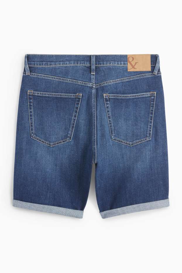 Herren - Jeans-Shorts - dunkeljeansblau