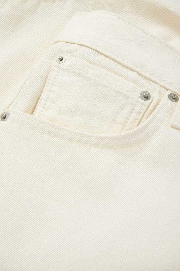 Uomo - Shorts di jeans - bianco crema