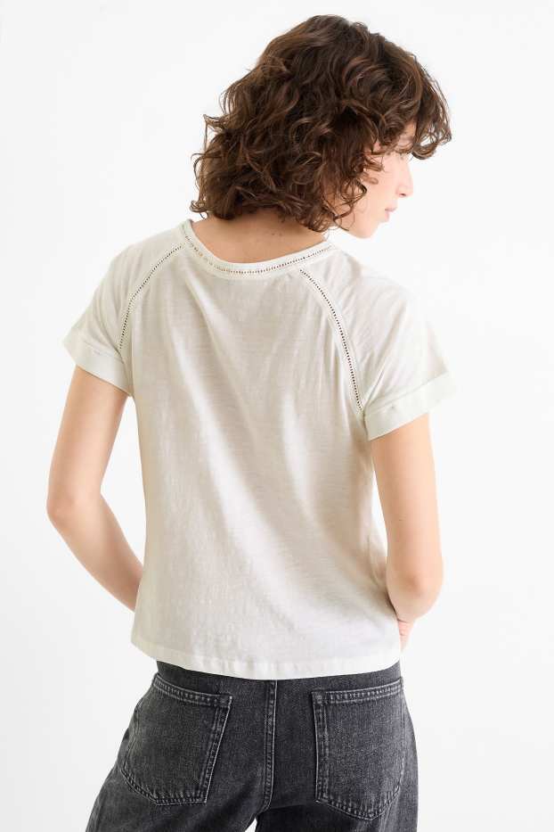 Dames - T-shirt - regular fit - wit