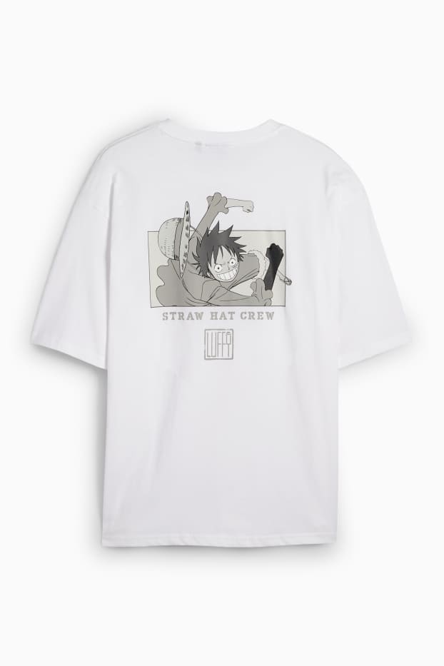 Herren - T-Shirt - Oversized - One Piece - weiß