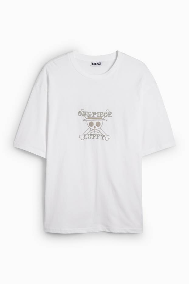 Herren - T-Shirt - Oversized - One Piece - weiß